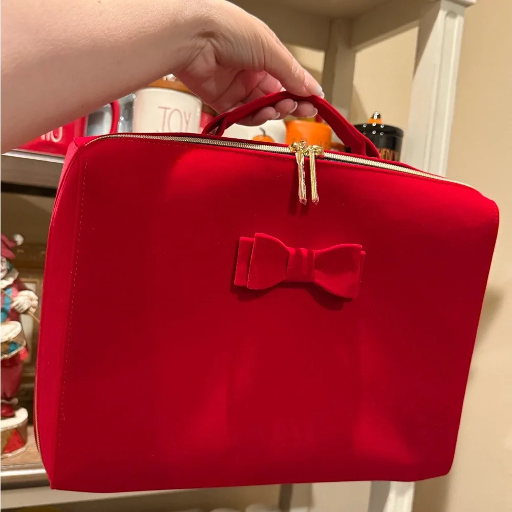 Estee Lauder Vibrant Red Cosmetic Bag